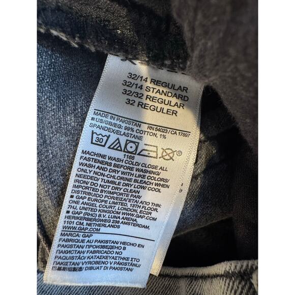 GAP High Rise Stride Gray Wash Denim Jeans Size 32 - Picture 7 of 8